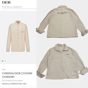 Christian Dior Couture Overshirt Pinstripe Shirt Jacket IT 46 | 2020 Kim Jones